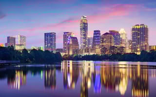 The Austin skyline at dusk.