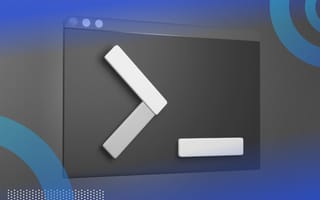 A 3D rendering of a terminal command line.