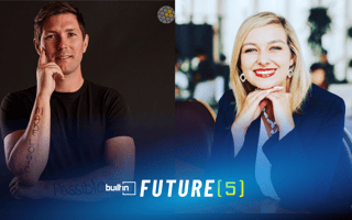 Logictry co-founders Chris Fronda and Chelsea Toler pose for two separate photos.
