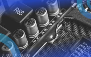 transistor image of a row of transistors inside a computer processor