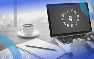 A Zodiac sign on a computer screen; astrology is probably best confined to fun-and-games at the office.