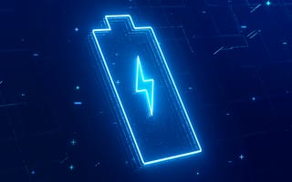 A digital battery with a lightning bolt icon.
