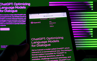 The ChatGPT website displayed on a mobile device and desktop computer.