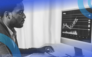 Financial Modeling A person looking at charts on desktop