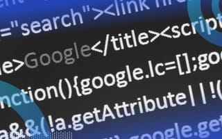 The word "Google" embedded in code.