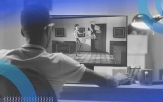 An person working on an animation.