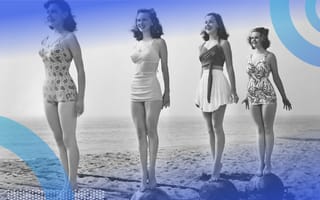 Women balancing on beach balls. Toxic femininity reinforces gender stereotypes in the workplace.