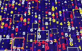 Synthetic data filling a grid.