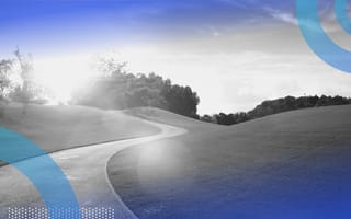 A path cutting through a field. Dijkstra's Algorithm finds the shortest path between two points in a weighted graph.