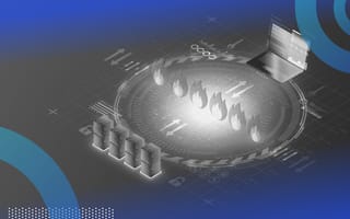 What Is a Firewall? Firewall illustration of a ring with a threat on one side and computers on the other. There is a line of fireballs down the middle to suggest firewall.