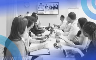 People attending a hybrid meeting. Advance planning can help make hybrid meetings more productive.