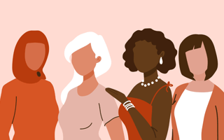 An illustration depicting a group of women.