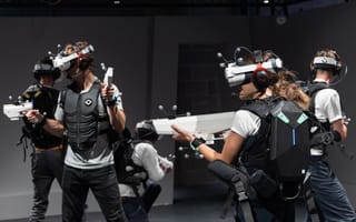 people with VR headsets