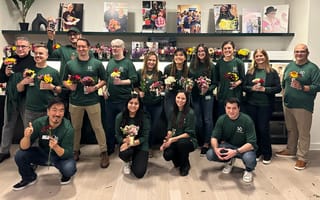 Mint House team members gathered together at event