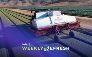 Carbon Robotics' LaserWeeder in a field.