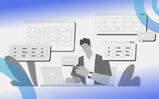 What Is Object-Relational Mapping (ORM)? Object-Relational Mapping (ORM) illustration of a person sitting at a computer surrounded by rectangles that look like web browsers or database tables.