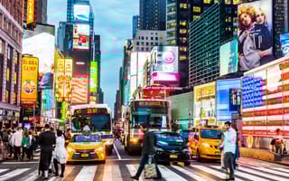 The New York skyline.