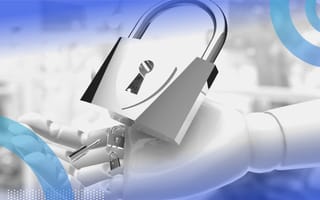 Why AI Is the New Front Line in Cybersecurity A robotic hand holds a lock