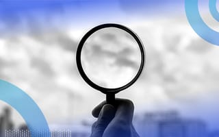 magnifying glass against sky illustrate finding value