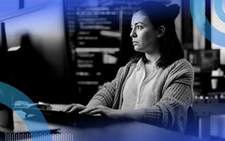 Woman coding representing json stringify