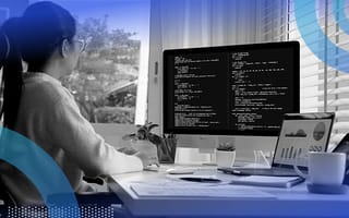 woman data scientist working on computer