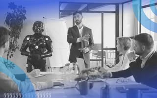 People with a robot. Conversation intelligence helps marketers make smarter decisions.