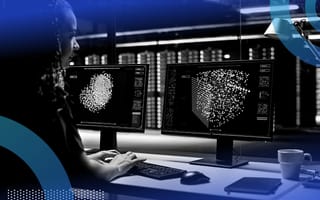Quantum scientist on computer