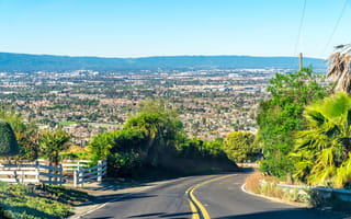 view of santa clara from hilly road