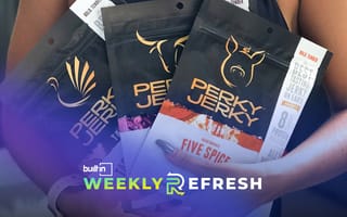 Bags of Perky Jerky products are pictured.