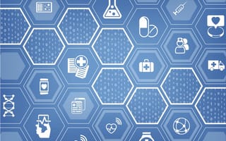 blue healthcare icons