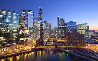 The Chicago skyline is pictured.