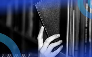 person pulling a library book