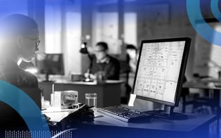 Developer reviewing software architecture