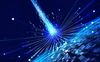 Image of data streaming (graphic illustration)