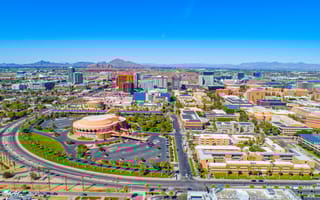 aerial view of tempe, arizona