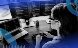 Engineer writing code in Python