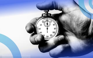 Person holding a stop watch