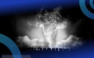People watching an atomic explosion.