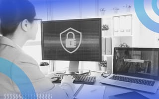 A person sitting at a computer.