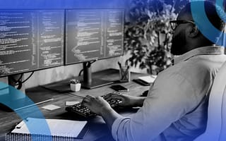 Developer writing javascript code for an interview