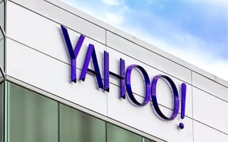 The exterior of a Yahoo office building is pictured.