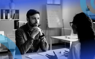 Hiring manager doing a technical interview with a candidate
