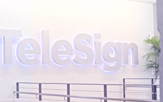 The Telesign sign.