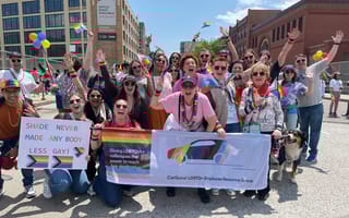 CarGurus team members gather at LGBTQ+ Pride parade