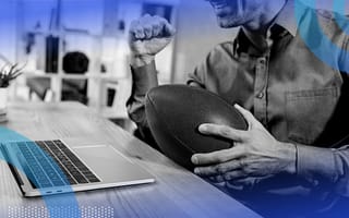A person with a football and computer. AI can crunch stats and make predictions that can make fantasy football even more fun.