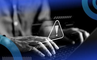 Error message while person is coding on laptop