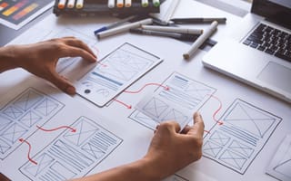 UX graphic designer sketch planning