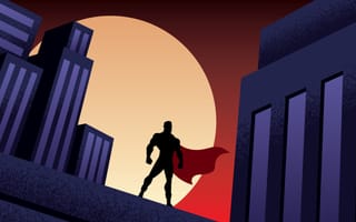 A simple illustration of a superhero.