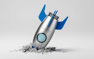 An image depicting a crashed rocket ship.