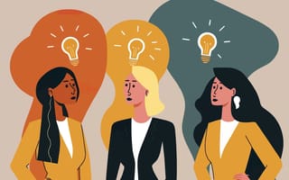 An illustration of women sharing ideas